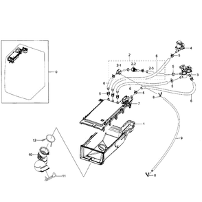 Housing Drawer Diagram and Parts List for WF350ANP XAA-04 Samsung Washer