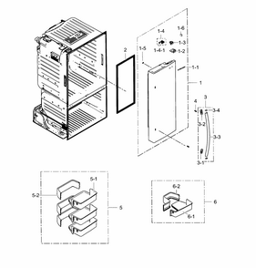 Fridge Door R Diagram and Parts List for RF28HFEDBBC AA-0002 Samsung Refrigerator