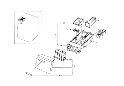 Drawer Diagram and Parts List for WF448AAP XAA-0008 Samsung Washer