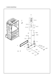 Convertible Door Parts Diagram and Parts List for RF25HMEDBSR AA-13 Samsung Refrigerator