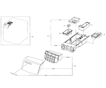 Drawer Diagram and Parts List for WF511ABW XAA-0000 Samsung Washer
