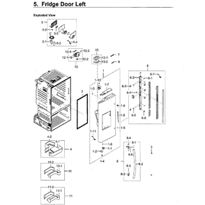 Part Location Diagram of DA96-01223B Samsung Display Wire Harness