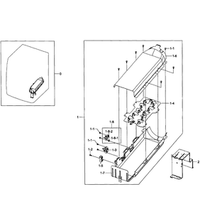 Heater Assy Diagram and Parts List for DV435ETGJWR A1-0001 Samsung Dryer
