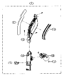 Handle assy Diagram and Parts List for 40139035  Samsung Upright Vacuum