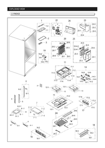 Refrigerator Parts Diagram and Parts List for RF26J7510SR AA-00 Samsung Refrigerator