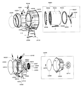 Tub Parts Diagram and Parts List for WF337AAW XAA-0000 Samsung Washer