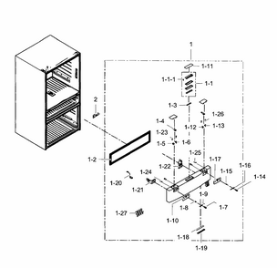 Flexzone Door Diagram and Parts List for RF31FMEDBBC AA-0004 Samsung Refrigerator