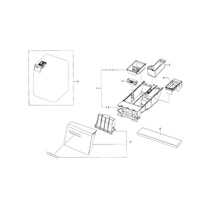 Drawer Diagram and Parts List for WF448AAE XAA-0002 Samsung Washer