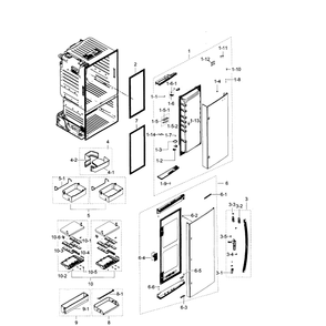 Right Door Diagram and Parts List for RF28HDEDPBC AA-02 Samsung Refrigerator