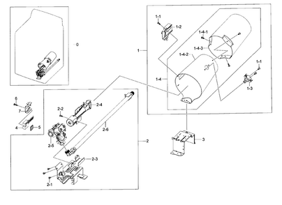 Duct & Burner Diagram and Parts List for DV48H7400GP A2-0000 Samsung Dryer