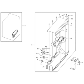 Duct Diagram and Parts List for DV45H7000EW A2-02 Samsung Dryer