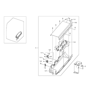 Duct Heater Diagram and Parts List for DV457EVGSGR AA-0000 Samsung Dryer