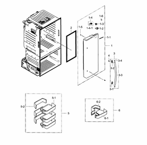 Fridge Door R Diagram and Parts List for RF28HFEDTBC AA-0003 Samsung Refrigerator