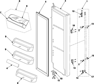 Part Location Diagram of DA61-01588A Samsung GUIDE BOTTLE;BEST-BUY 04