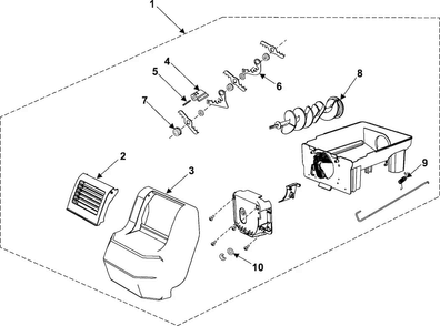 Ice Bin Diagram and Parts List for RM255BARB XAA Samsung Refrigerator