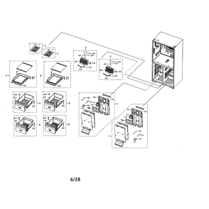 Freezer Diagram and Parts List for RF28N9780SG AA-00 Samsung Refrigerator