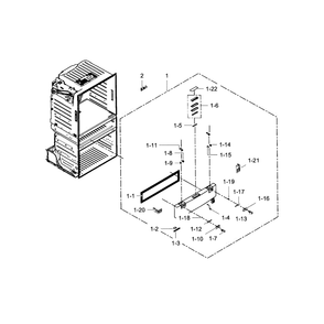 Flexzone Door Diagram and Parts List for RF28HMEDBSR AA-0009 Samsung Refrigerator