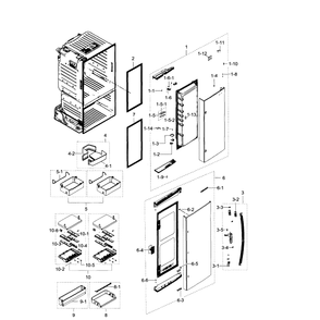 Right Door Diagram and Parts List for RF28HDEDPBC AA-03 Samsung Refrigerator