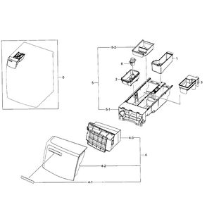 Drawer Diagram and Parts List for WF520ABP XAA-01 Samsung Washer