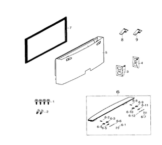 Door Freezer Diagram and Parts List for RF260BEAESR AA-0000 Samsung Refrigerator
