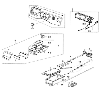 Part Location Diagram of DC97-12607T Samsung Assembly S.PANEL CONTROL;FRO