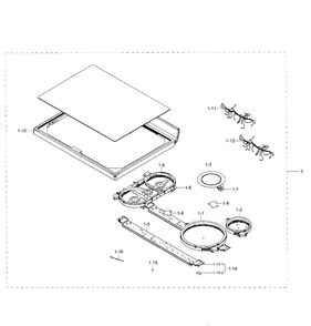 Part Location Diagram of DG47-00065A Samsung Range Triple Radiant Element