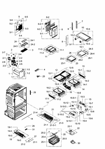 Fridge Diagram and Parts List for RF28HMEDBBC AA-0007 Samsung Refrigerator