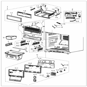 Freezer Diagram and Parts List for RF18HFENBSR (US)(0000) Samsung Refrigerator