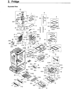 Fridge Diagram and Parts List for RF28HFEDBWW AA-09 Samsung Refrigerator