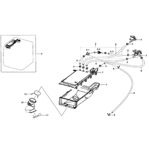 Housing-Drawer Diagram and Parts List for WF330ANW XAA-03 Samsung Washer