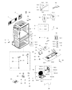 Part Location Diagram of DA97-13784A Samsung Drain Water Tray Assembly