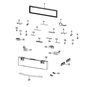 Flexzone Door Diagram and Parts List for RF4287HARS XAA-0002 Samsung Refrigerator