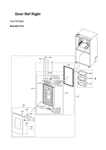 Right Refrigerator Door Parts Diagram and Parts List for RF29BB89008M AA-00 Samsung Refrigerator