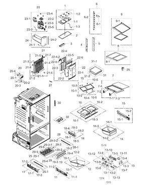 Part Location Diagram of DA81-05999A Samsung Case Filter Assembly