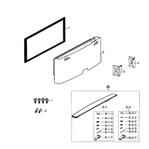 Door Freezer Diagram and Parts List for RF260BEAESR AA-01 Samsung Refrigerator