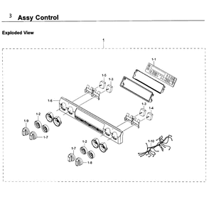 Control Diagram and Parts List for NE58K9850WG AA-0000 Samsung Range