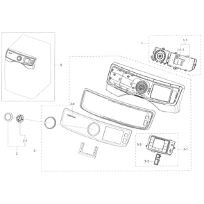 Control Panel Diagram and Parts List for DV45K6200EZ A3-0000 Samsung Dryer