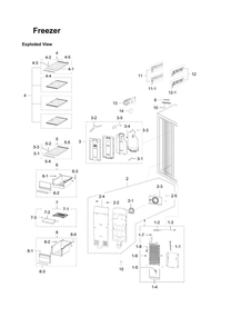 Freezer Diagram and Parts List for RH30H9500SR AA-03 Samsung Refrigerator