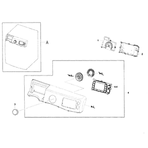 Control Panel Diagram and Parts List for WF455ARGSGR AA-0001 Samsung Washer