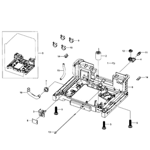 Base Assembly Diagram and Parts List for DW80H9930MO AA-00 Samsung Dishwasher