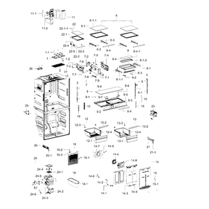 Refrigerator Diagram and Parts List for RF23J9011SR (AA)(0000) Samsung Refrigerator