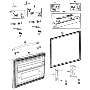 Part Location Diagram of DA97-11895B Samsung Handle Cap