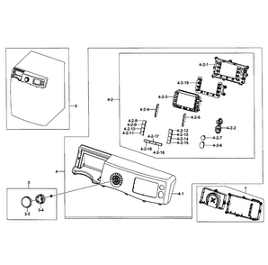 Part Location Diagram of DC64-02190A Samsung Push button