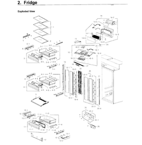 Part Location Diagram of DA97-00970B Samsung Evaporator Assembly