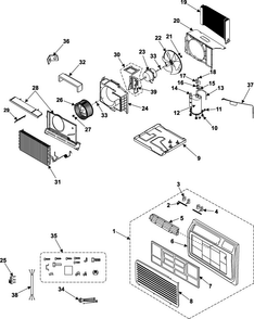 Chassis Assembly Diagram and Parts List for AW189CB XAA Samsung Air Conditioner