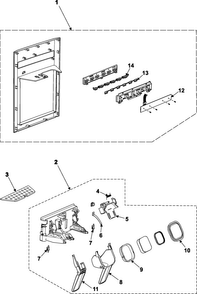 Fountain Diagram and Parts List for RS2624WW XAA Samsung Refrigerator