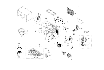 Part Location Diagram of DE47-00002B Samsung Thermostat