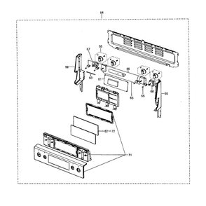 Control Panel Diagram and Parts List for FE710DRS XAA-01 Samsung Range