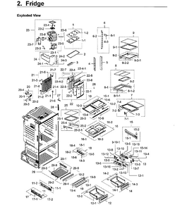Fridge Diagram and Parts List for RF28HFEDBWW AA-0011 Samsung Refrigerator