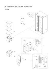 Part Location Diagram of DA97-20645A Samsung Shelf Assembly